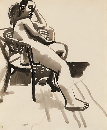 David Park, Nude in Chair, c. 1955–59