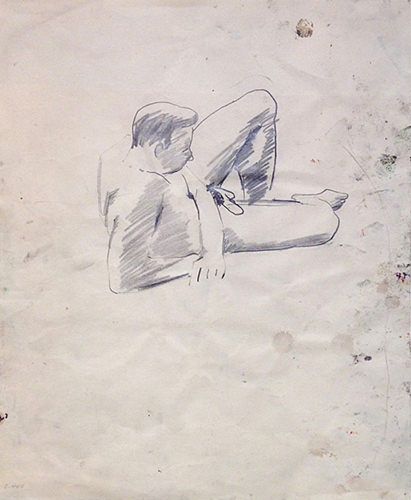 David Park, Untitled (male study), c. 1955–59